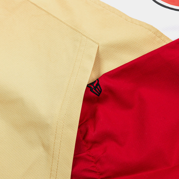 San Francisco 49ers Quarter Zip Mens Jacket (Red/Gold)