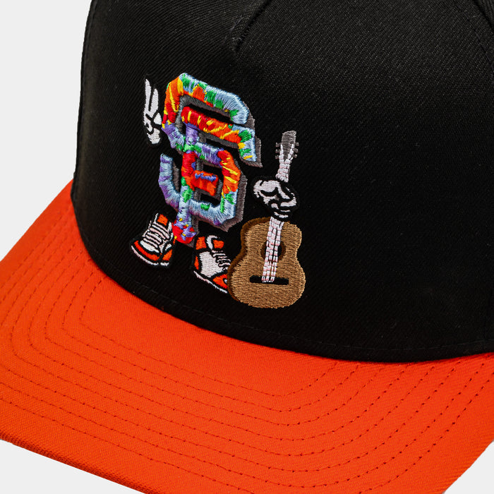 San Francisco Giants Cartoon 950AF Snapback Mens Hat (Black/Orange)