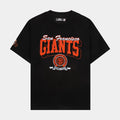 San Francisco Giants Team Badge Mens Short Sleeve Shirt (Black/Orange)