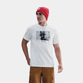 Say Less Graphic Mens Short Sleeve Shirt (White/Grey)