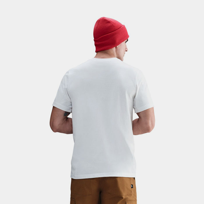 Say Less Graphic Mens Short Sleeve Shirt (White/Grey)