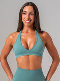 Sculpt Seamless Halter Bra - Aquamarine Clothing Ryderwear