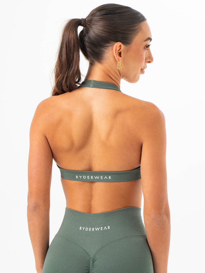 Sculpt Seamless Halter Bra - Forest Clothing Ryderwear