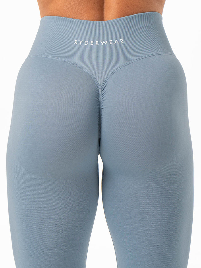 Sculpt Seamless Leggings - Steel Blue Clothing Ryderwear
