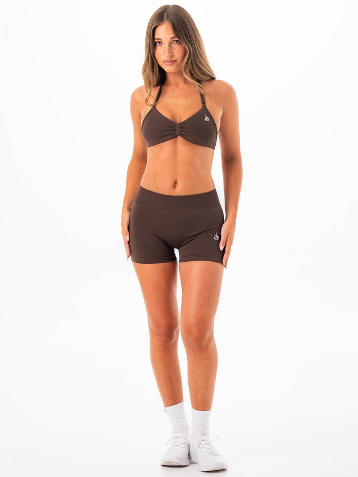 Sculpt Seamless Mini Bra - Chocolate Clothing Ryderwear