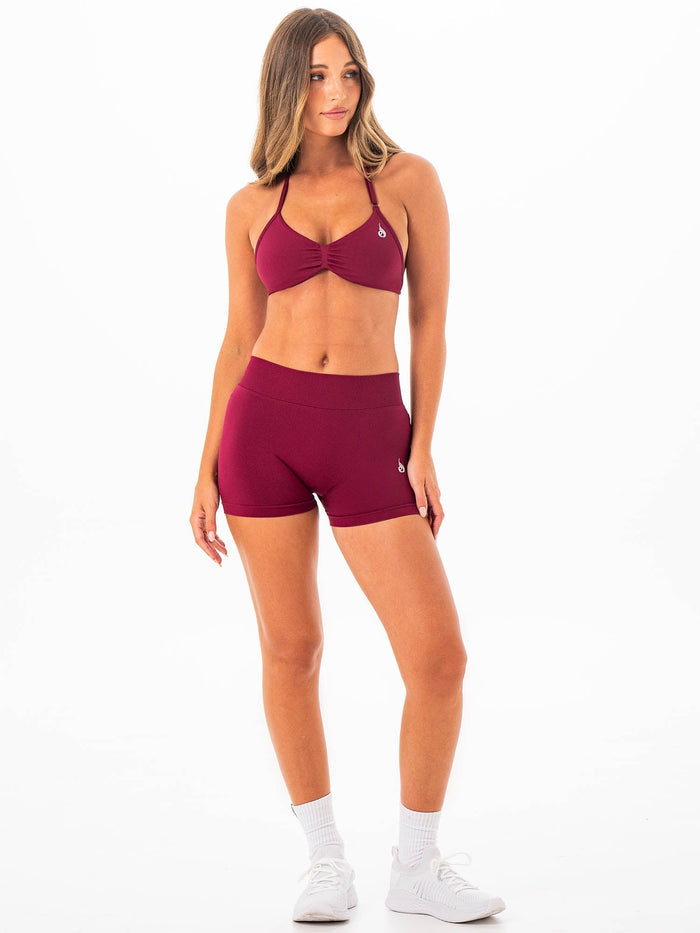 Sculpt Seamless Mini Bra - Cranberry Clothing Ryderwear