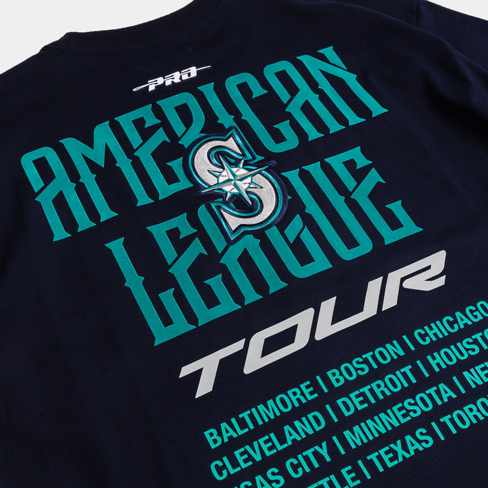Seattle Mariners City Tour Mens Short Sleeve Shirt (Navy/Blue)