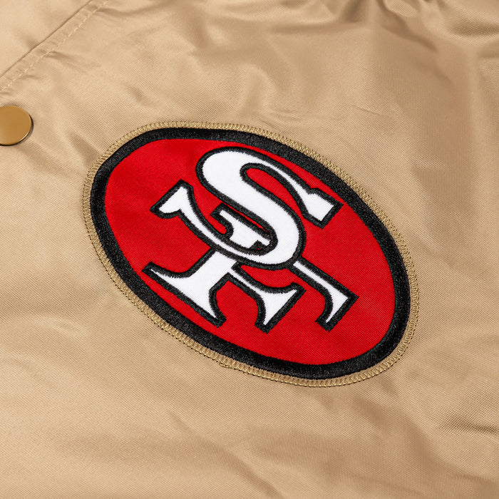 Shoe Palace Exclusive 49ers Satin Varsity Mens Jacket (Gold/Red)
