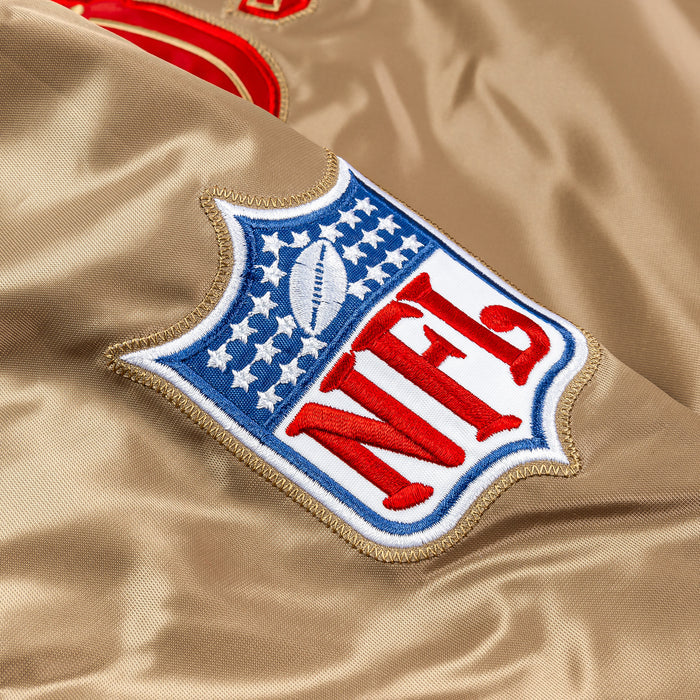 Shoe Palace Exclusive 49ers Satin Varsity Mens Jacket (Gold/Red)
