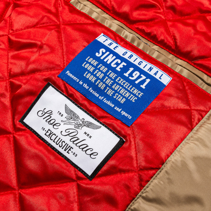 Shoe Palace Exclusive 49ers Satin Varsity Mens Jacket (Gold/Red)