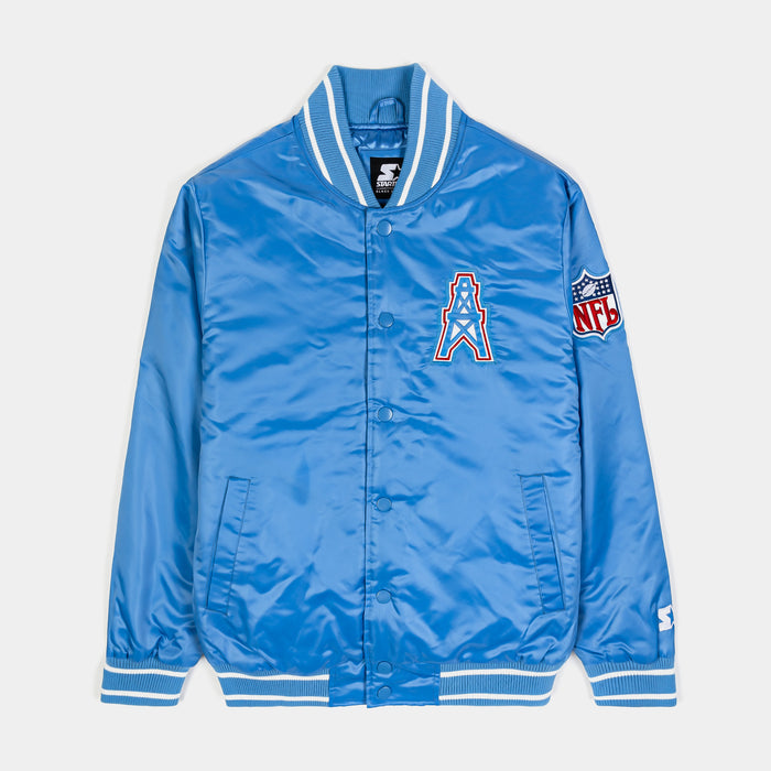 Shoe Palace Exclusive Houston Oilers Satin Varsity Mens Jacket (Blue/Red)