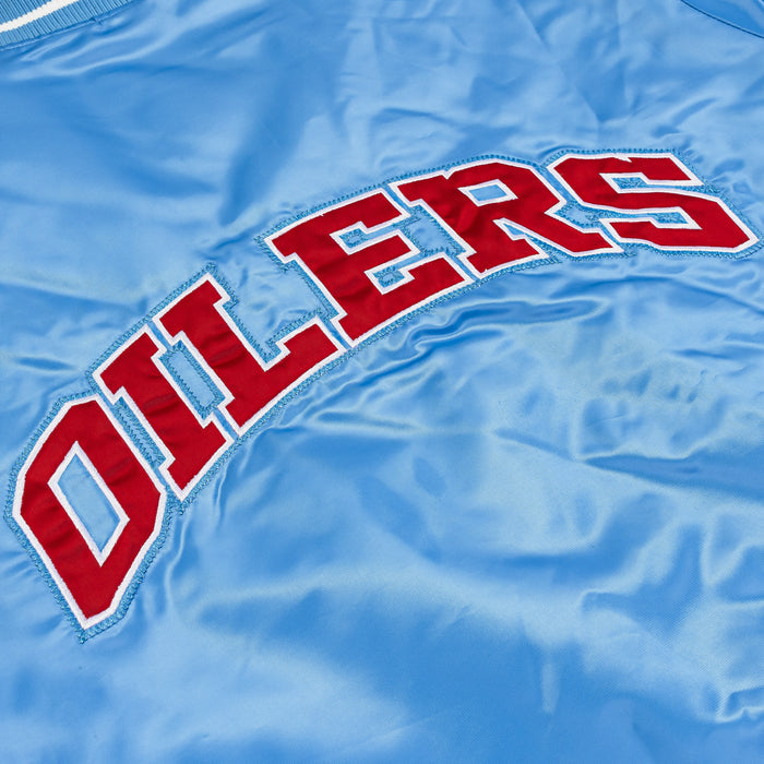 Shoe Palace Exclusive Houston Oilers Satin Varsity Mens Jacket (Blue/Red)