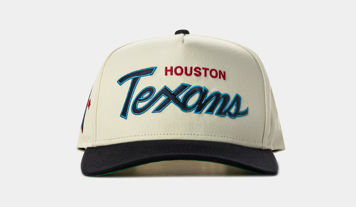 Shoe Palace Exclusive Houston Texans Script 950AF Snapback Mens Hat (Chrome/Black)