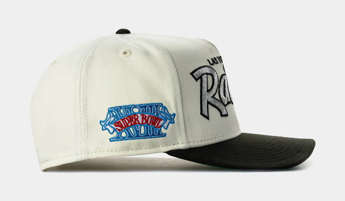 Shoe Palace Exclusive Las Vegas Raiders Script 950AF Snapback Mens Hat (Chrome/Black)