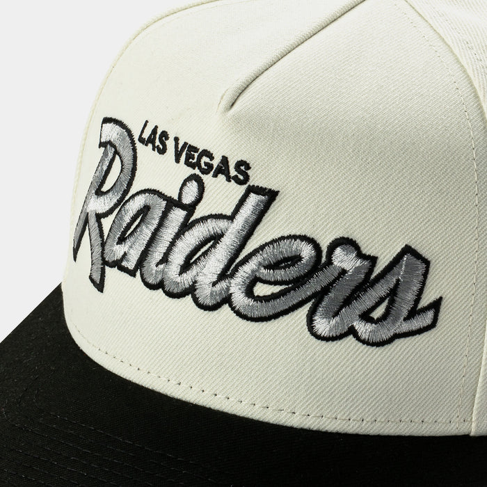 Shoe Palace Exclusive Las Vegas Raiders Script 950AF Snapback Mens Hat (Chrome/Black)