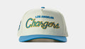 Shoe Palace Exclusive Los Angeles Chargers Script 950AF Snapback Mens Hat (Chrome/Light Blue)