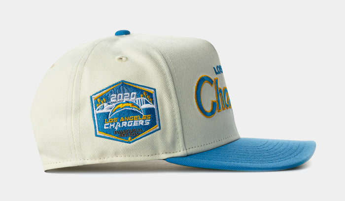 Shoe Palace Exclusive Los Angeles Chargers Script 950AF Snapback Mens Hat (Chrome/Light Blue)