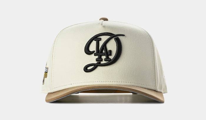 Shoe Palace Exclusive Los Angeles Dodgers City 950AF Snapback Mens Hat (Chrome/Khaki)