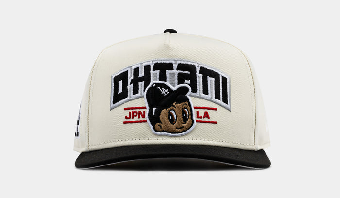 Shoe Palace Exclusive Los Angeles Dodgers Ohtani 950AF Snapback Mens Hat (Beige/Black)