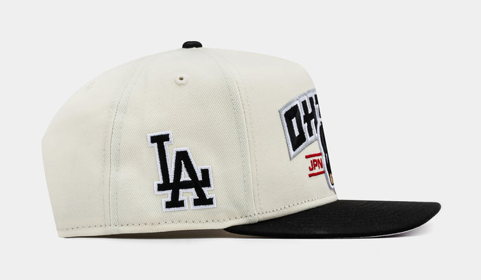 Shoe Palace Exclusive Los Angeles Dodgers Ohtani 950AF Snapback Mens Hat (Beige/Black)