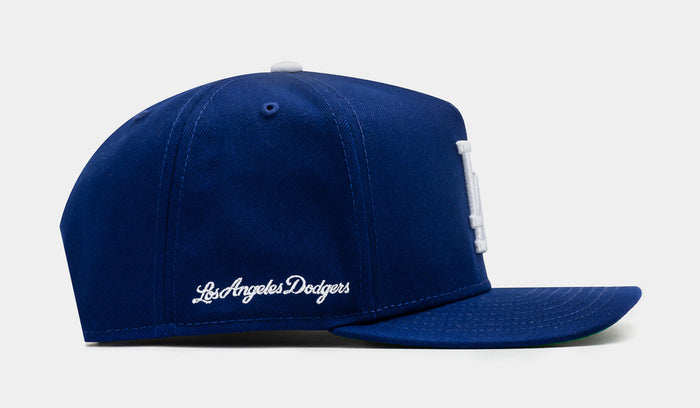 Shoe Palace Exclusive Los Angeles Dodgers Side Script 950AF Snapback Mens Hat (Blue/White)