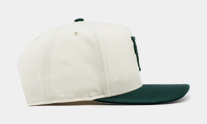 Shoe Palace Exclusive Los Angeles Dodgers Upside Down 950AF Snapback Mens Hat (Green/Beige)