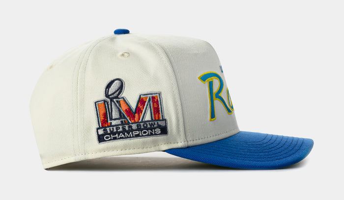 Shoe Palace Exclusive Los Angeles Rams Script 950AF Snapback Mens Hat (Chrome/Blue)
