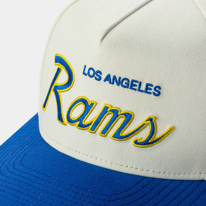 Shoe Palace Exclusive Los Angeles Rams Script 950AF Snapback Mens Hat (Chrome/Blue)