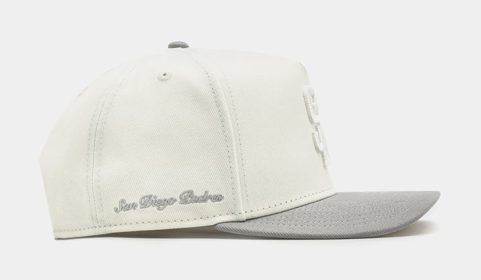 Shoe Palace Exclusive San Diego Padres Chrome 950AF Curve Mens Hat (Chrome Grey)