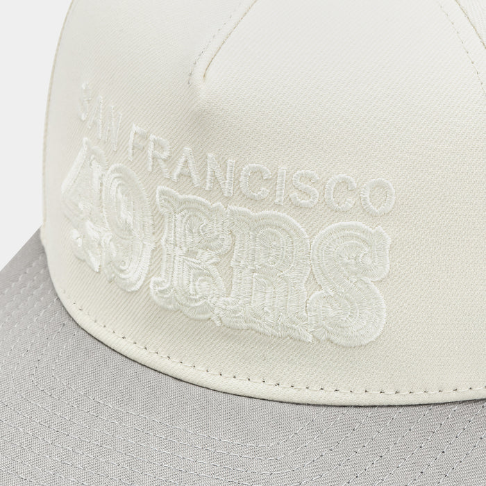 Shoe Palace Exclusive San Francisco 49ers Chrome 950AF Curve Mens Hat (Chrome Grey)