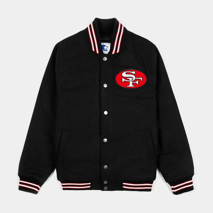 Shoe Palace Exclusive San Francisco 49ers Throwback Wool Mens Jacket (Black/Gold)