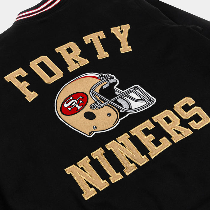 Shoe Palace Exclusive San Francisco 49ers Throwback Wool Mens Jacket (Black/Gold)