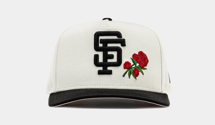Shoe Palace Exclusive San Francisco Giants Curve Rose 950AF Snapback Mens Hat (Beige/Black)