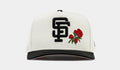 Shoe Palace Exclusive San Francisco Giants Curve Rose 950AF Snapback Mens Hat (Beige/Black)