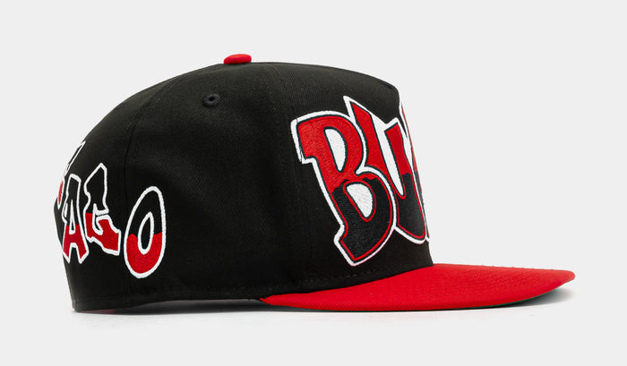 Shoe Palace x New Era NBA 90s Graffiti Exclusive Chicago Bulls 950AF Snapback Mens Hat (Black/Red)
