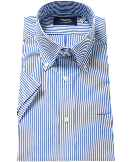 Short Sleeve Shirt -  Button Down Ice Cotton Dobby