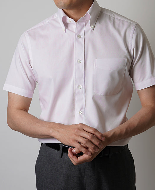Short Sleeve Shirt - Button Down Pinpoint Oxford J-Tech EASY CARE