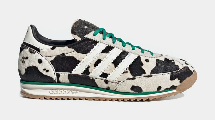 SL72 Cow Print Womens Lifestyle Shoes (Core Black/Off White/Court Green)