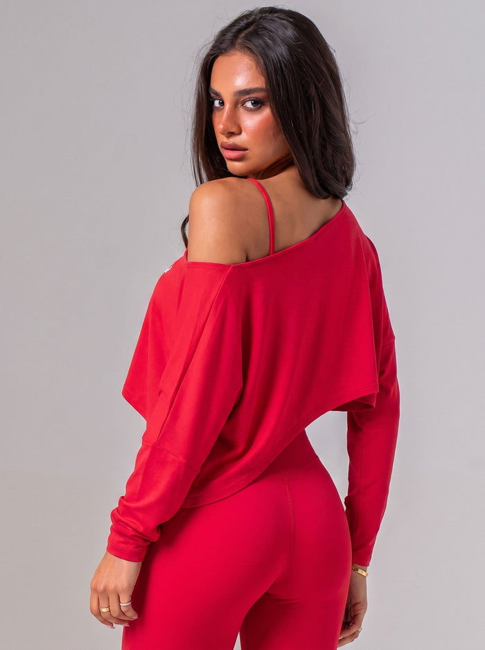 Slouchy Off Shoulder Top - Cherry Clothing Ryderwear