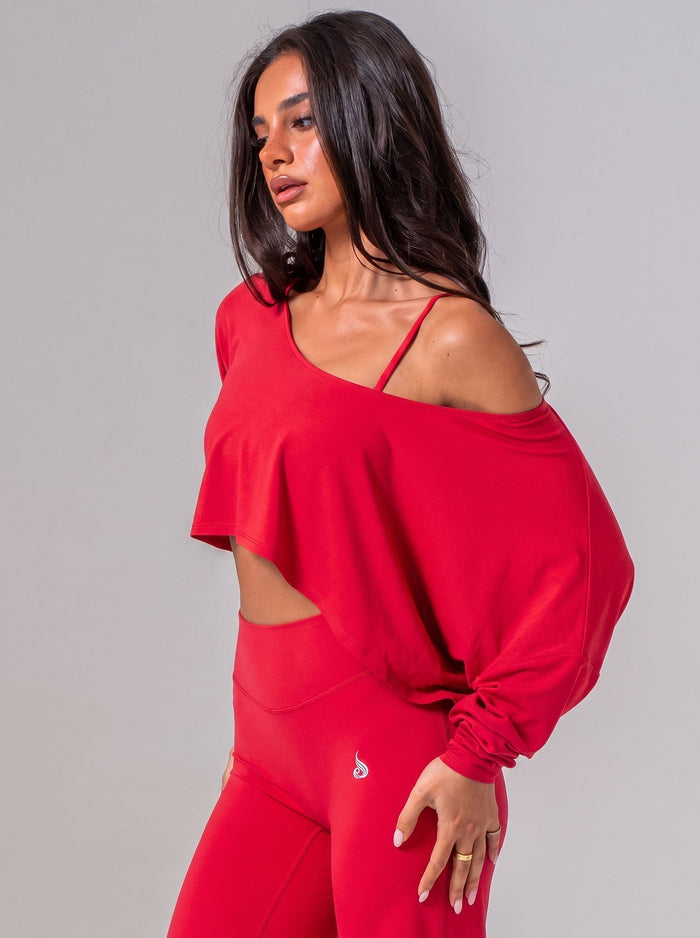 Slouchy Off Shoulder Top - Cherry Clothing Ryderwear