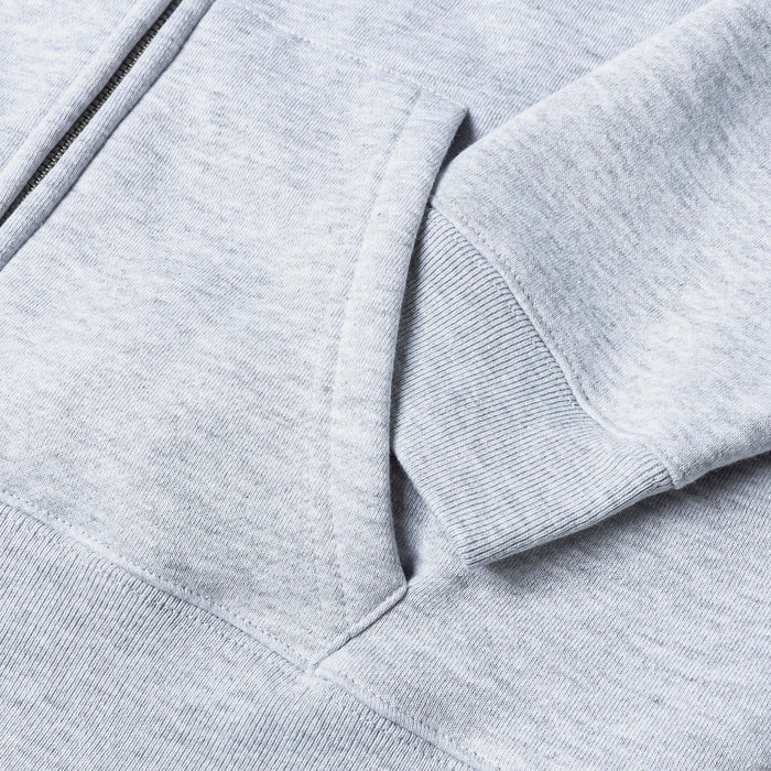Soft Fleece Zip Up Womens Hoodie (Grey)