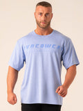 Soft Tech Oversized T-Shirt - Blue Marl Clothing Ryderwear