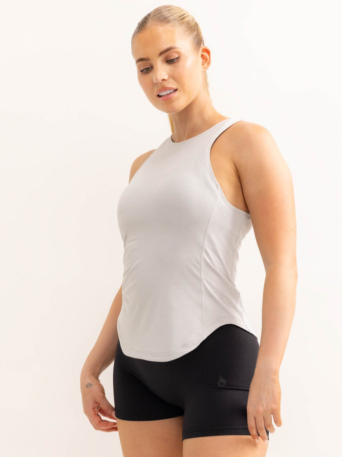 Soft Tech Slim Fit Tank - Grey Marl Clothing Ryderwear