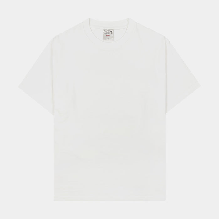 Solid Washed Out Mens Short Sleeve Shirt (Off White)