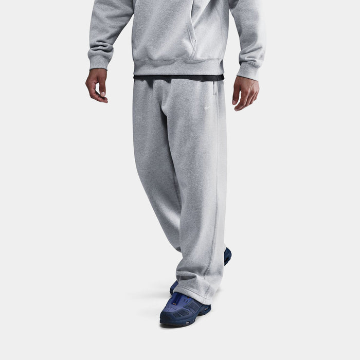 Solo Swoosh Open Hem Trousers Mens Pants (Dark Grey Heather/Light Smoke Grey/White)