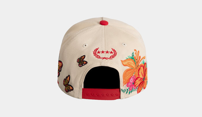 Sorry Not Impressed Snapback Mens Hat (Beige/Red)