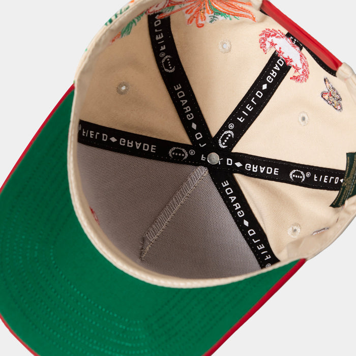 Sorry Not Impressed Snapback Mens Hat (Beige/Red)