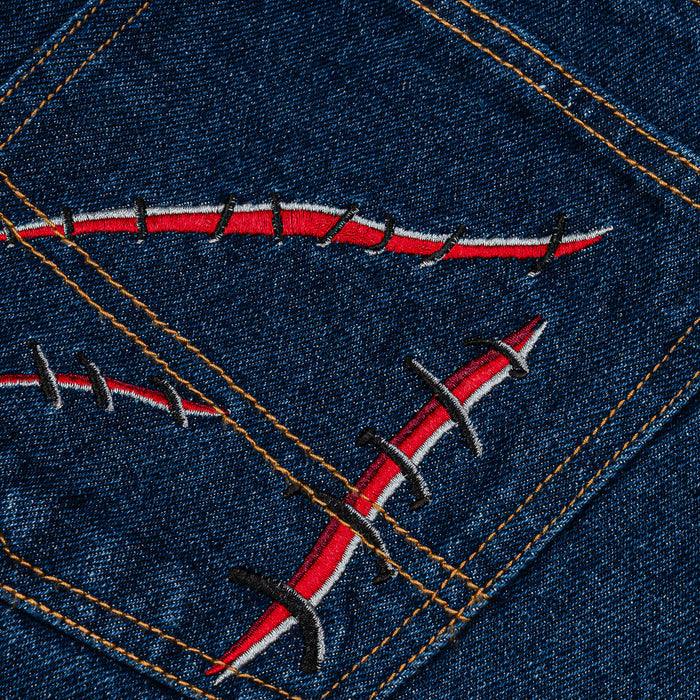 SP x Chucky Good Guy Denim Mens Shorts (Blue/Red)