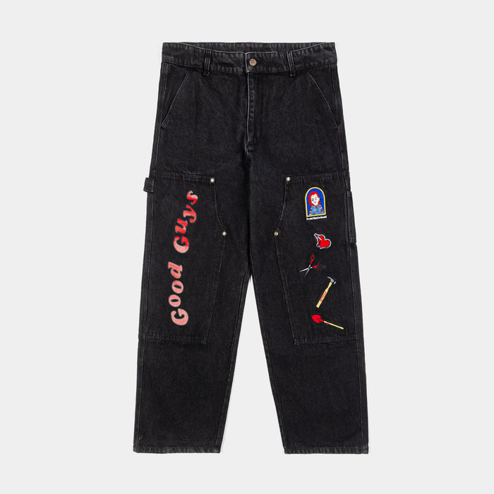 SP x Chucky Good Guys Double Knee Mens Pants (Black/Red)