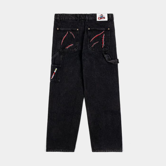 SP x Chucky Good Guys Double Knee Mens Pants (Black/Red)